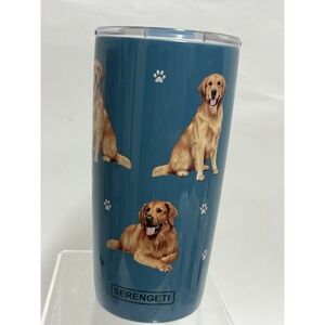 Serengeti 20 oz Teal Blue  Tumbler Boxer Dog Animal Print Slide Lock Lid